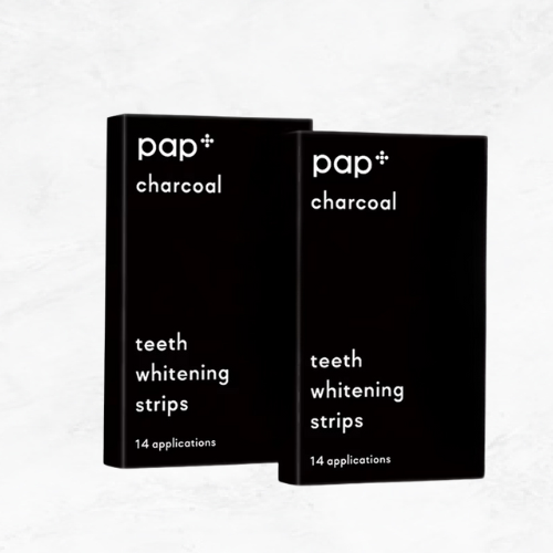 Mint Flavor Charcoal Teeth Whitening Strips – PAP+ Charcoal Formula for a Bright, White Smile | 14 Pairs/Box